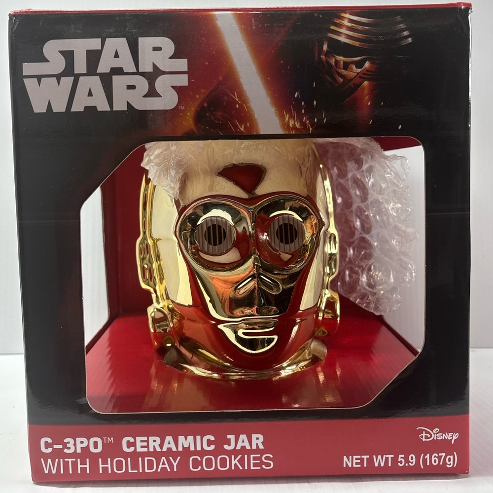 Disney Star Wars C-3PO Ceramic Cookie Jar 2015 Galerie NEW Rare Collectible